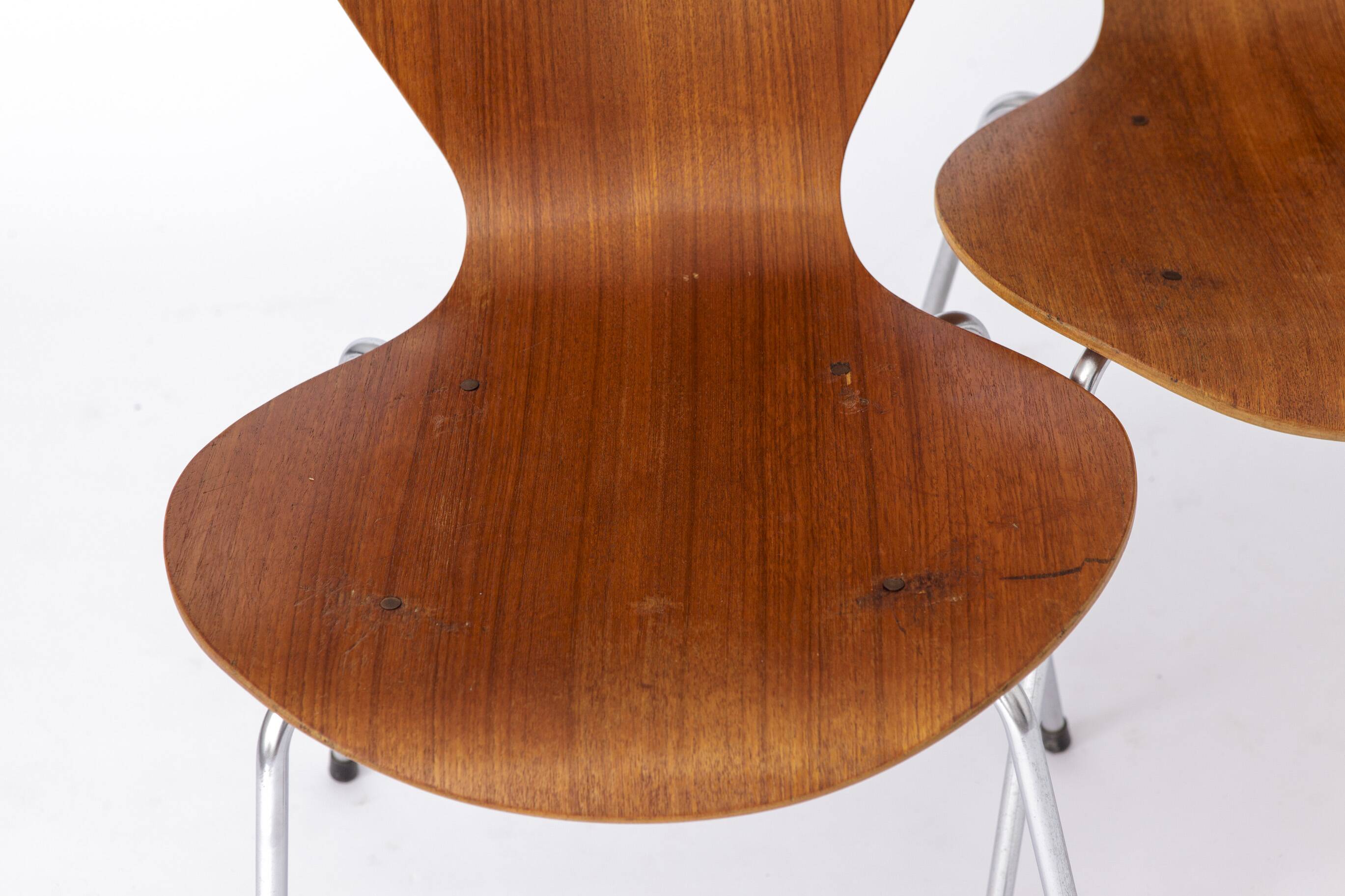 Set of 6 Vintage Stacking Chairs, 1960s, Teak - German Design