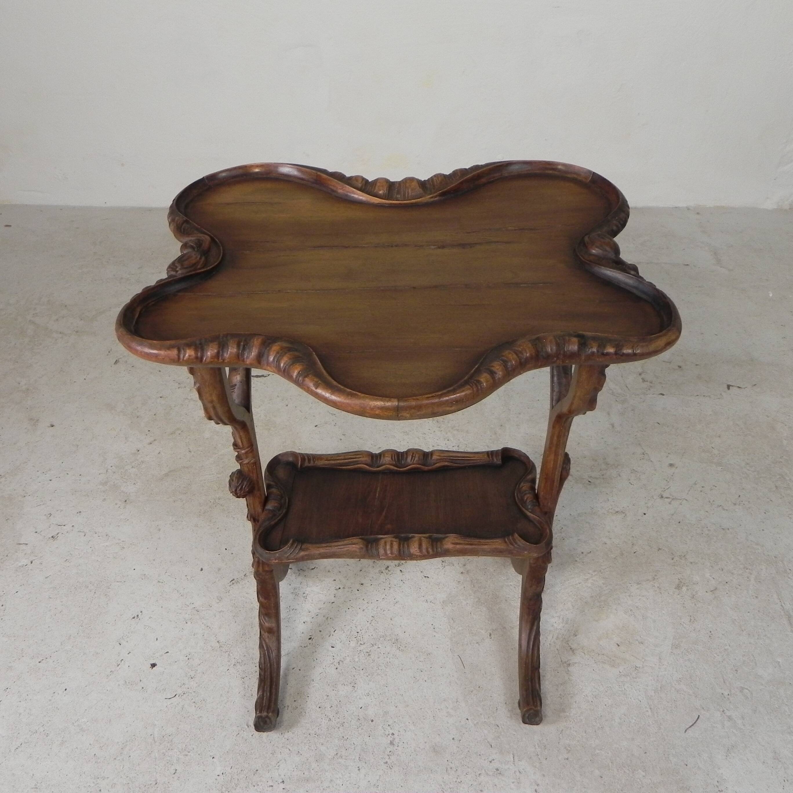 Art Nouveau tea table by Emile Galle, 1899