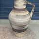 Vase cruche en céramique des années 60 multicolore et sacrifiée