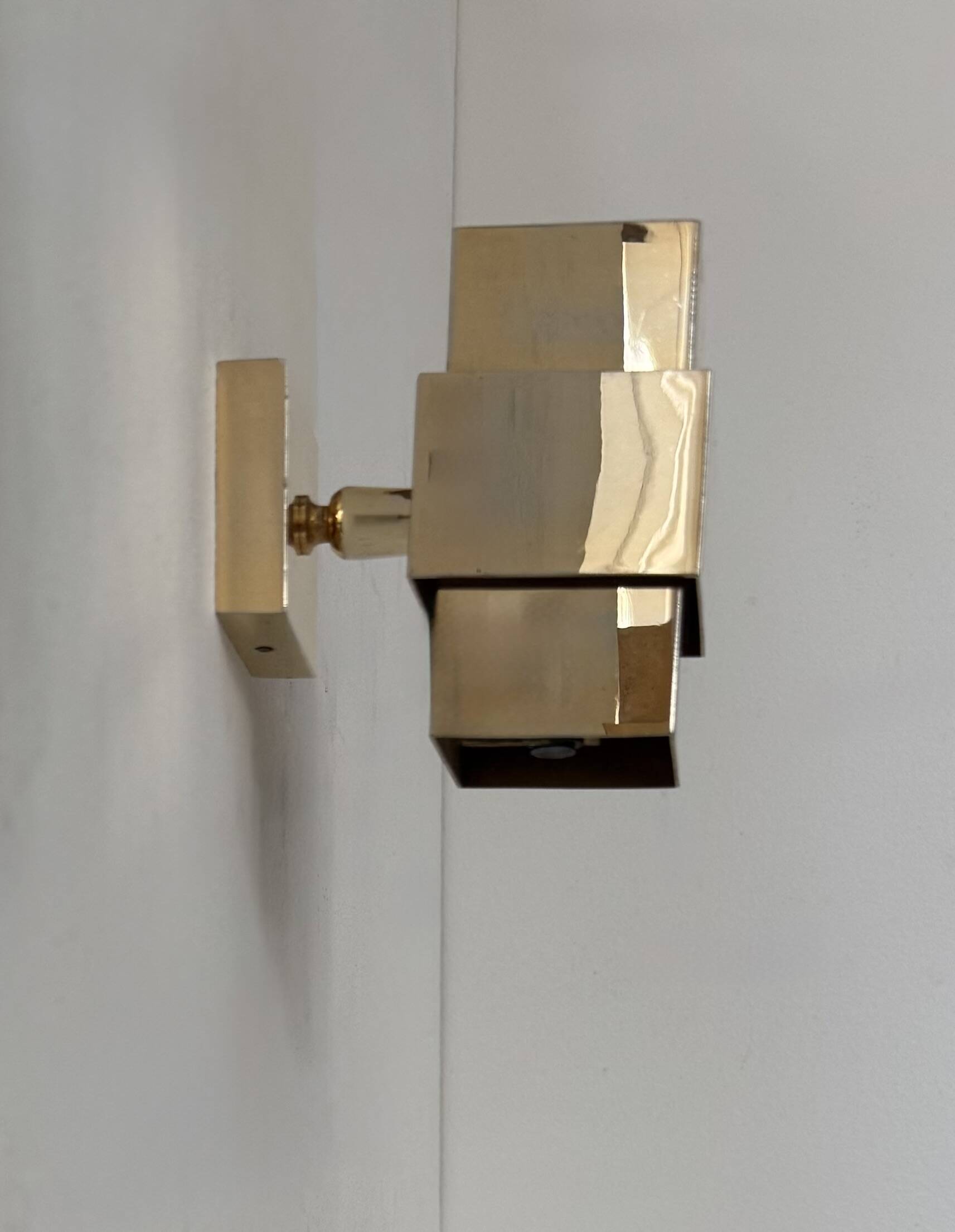 Paire d'applique vintage, laiton,  France, 1970