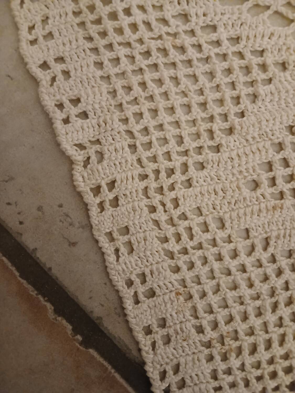 2 antique crocheted bedspreads