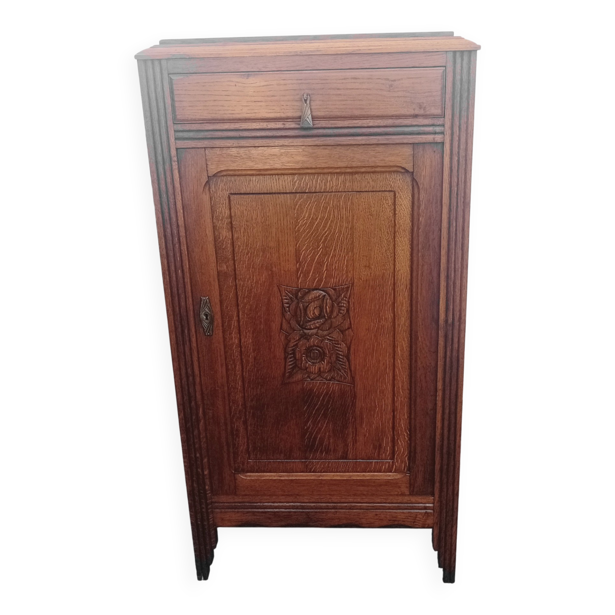 Art Deco oak jam cabinet