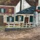 Paris Montmartre cabaret Lapin Agile, oil on canvas 1965