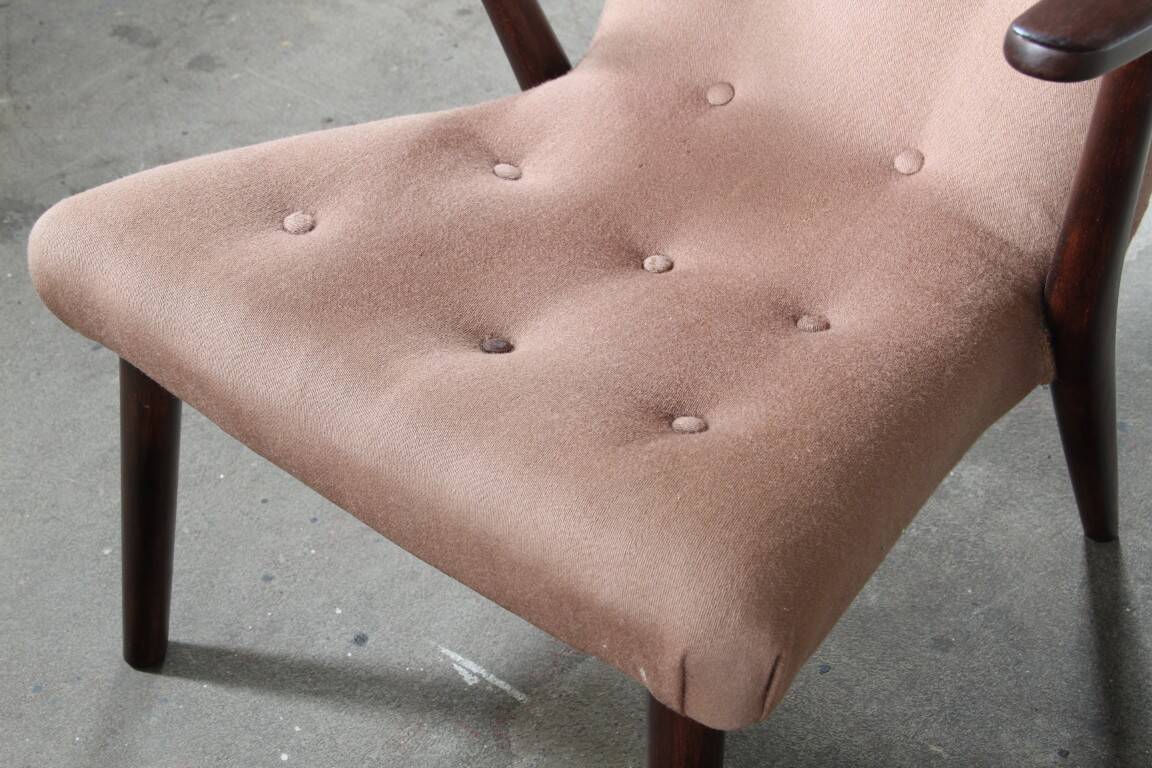 Vintage mid-century lounge chair Danish style of Arctander or Henry Schubell