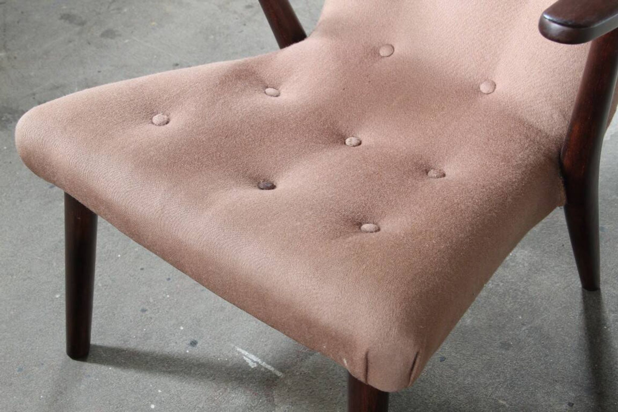 Vintage mid-century lounge chair Danish style of Arctander or Henry Schubell