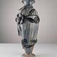 Roger Guérin Belgian Art Deco Stoneware & Wrought Iron Vase 1930s