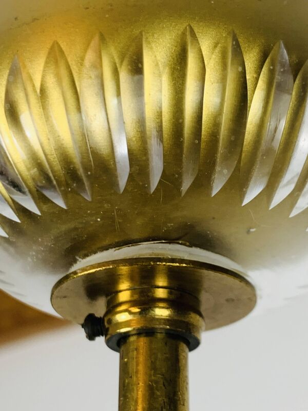 Lustre Palme & Walter, pampilles de cristal et laiton, années 70