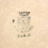 Ancient Ceramic Salad with Handles signed Saint-Amand