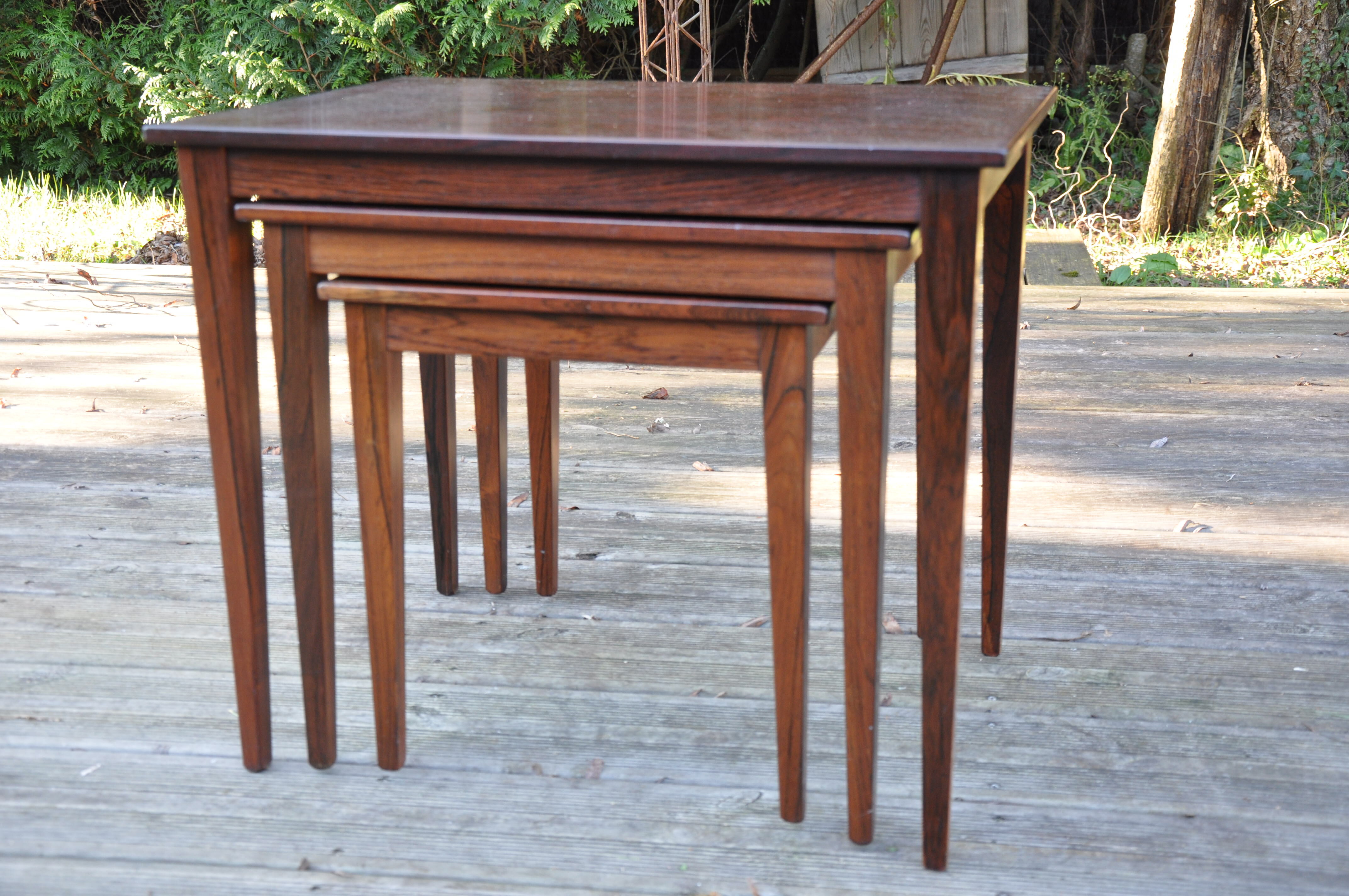 Kvalitet pull-out tables scandinavian 60s rosewood