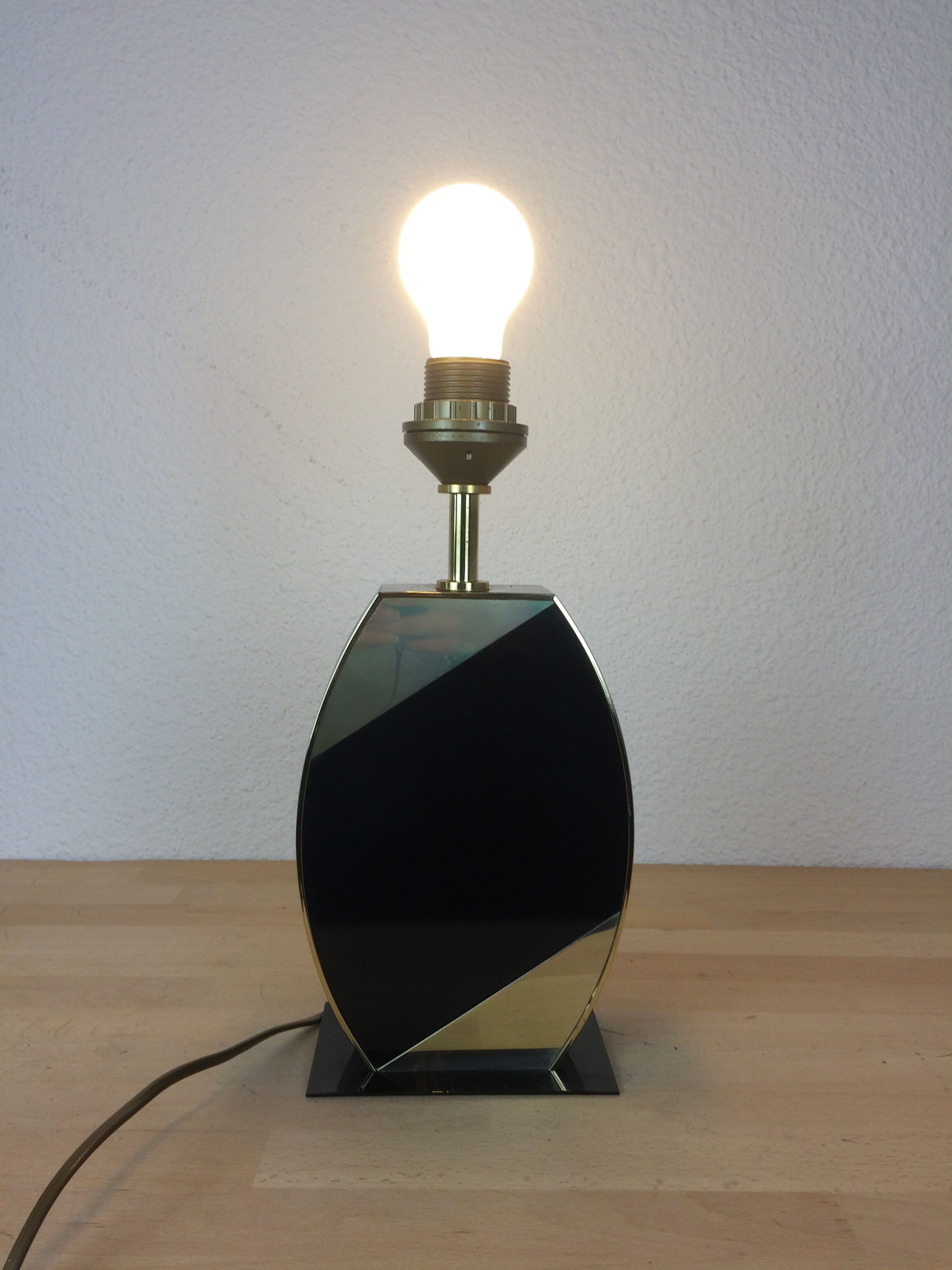 Brass and black lamp foot