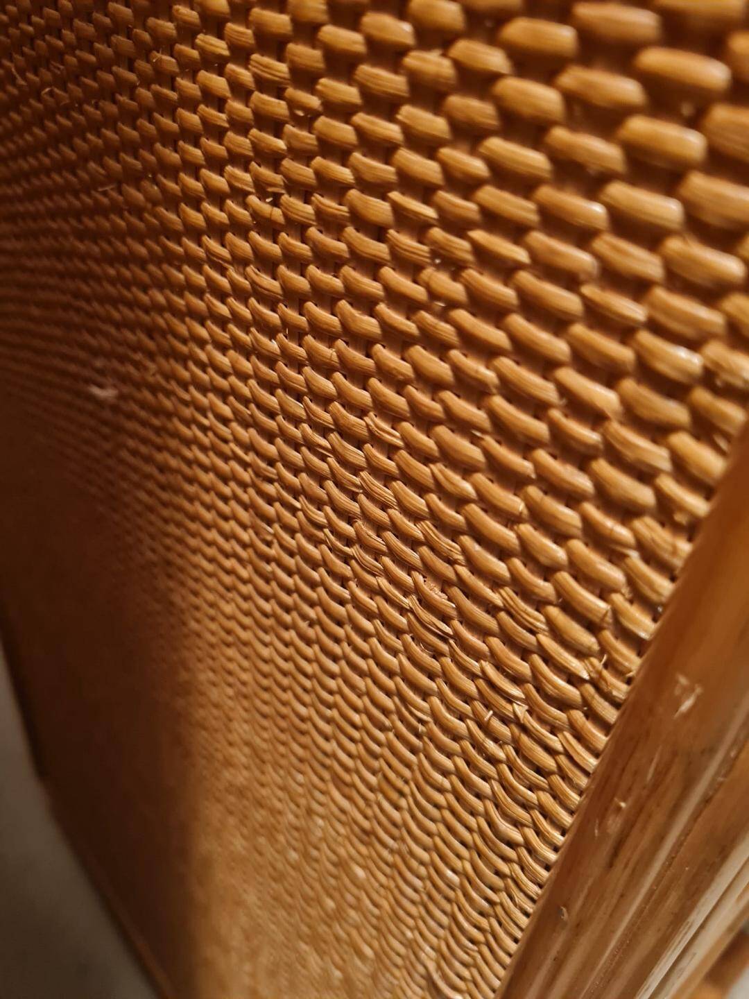 Vintage rattan wardrobe