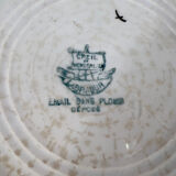Hollow dish rooster Creil Montereau