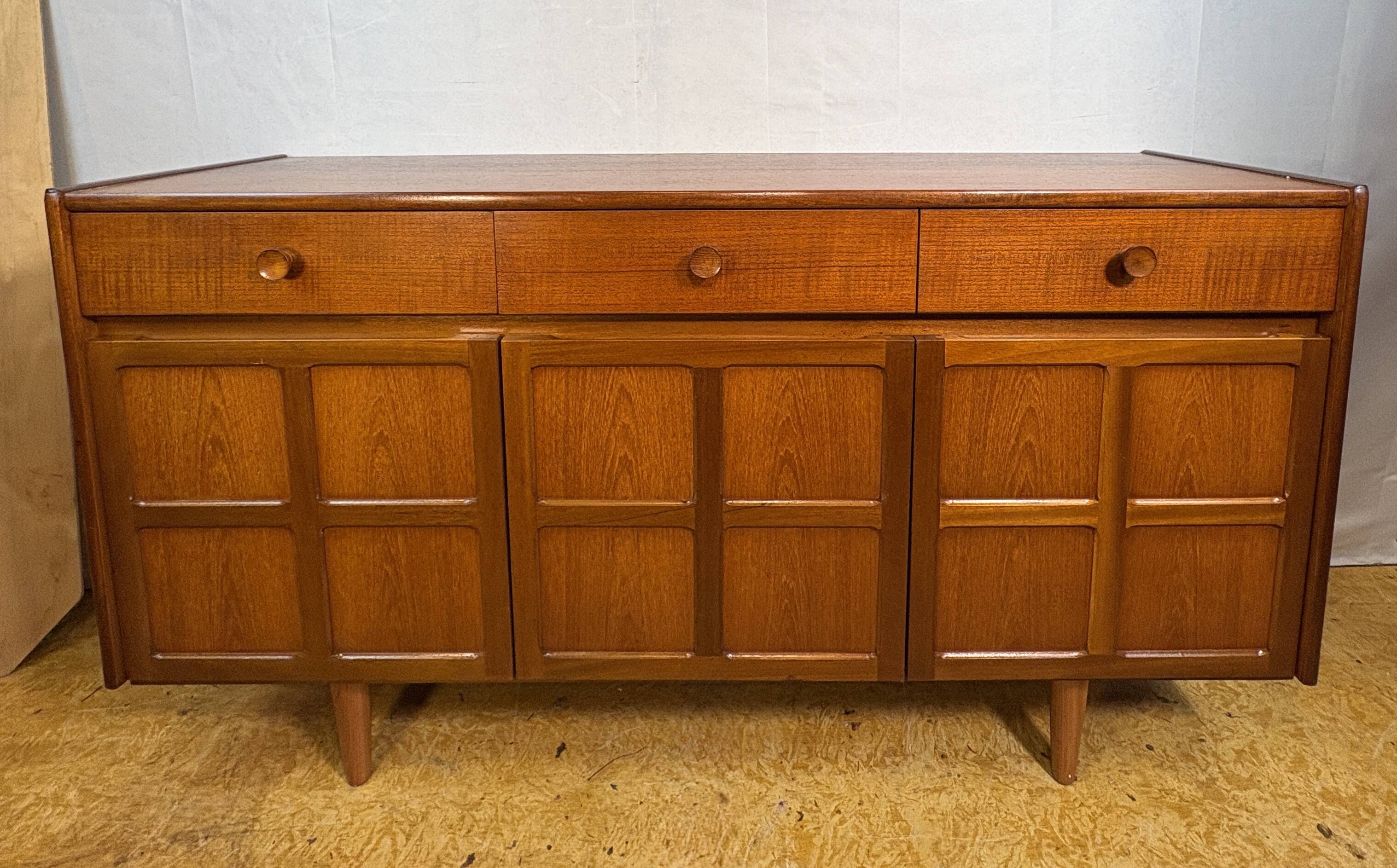 Mid Century Retro Teak Sideboard by Nathan Circa 1960-1970 Danish Design