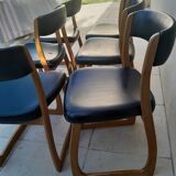 6 vintage Self sled chairs danish