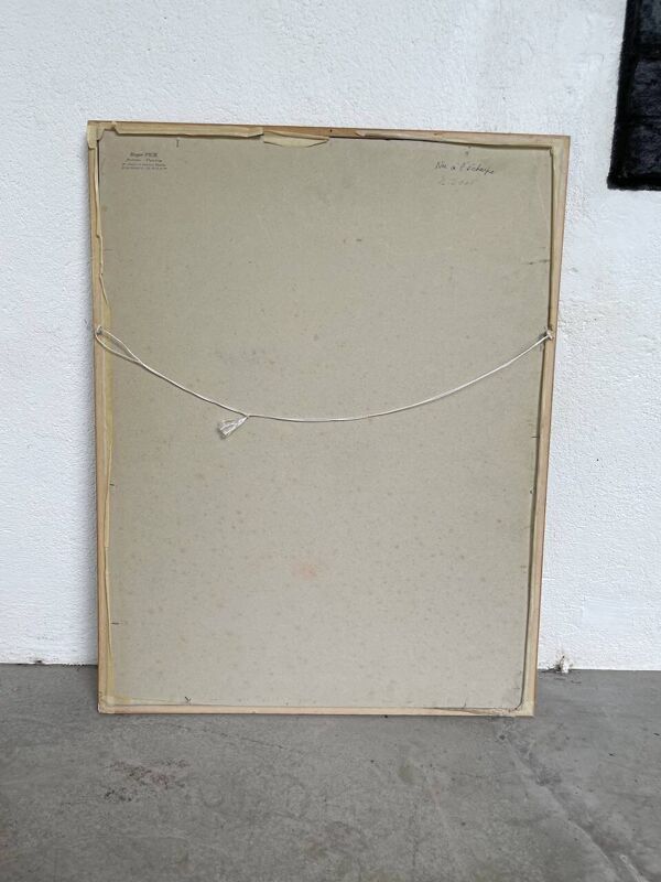 Fusain portrait encadré