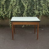 Table formica avec rallonges pieds en bois