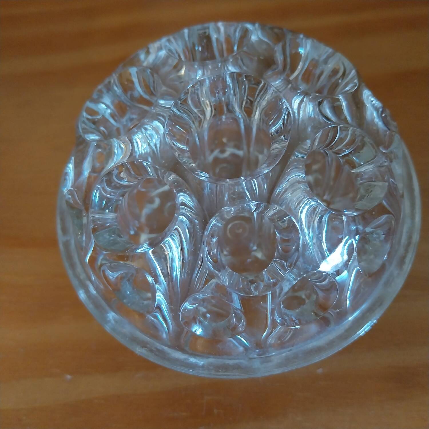 Old glass flower pitcher