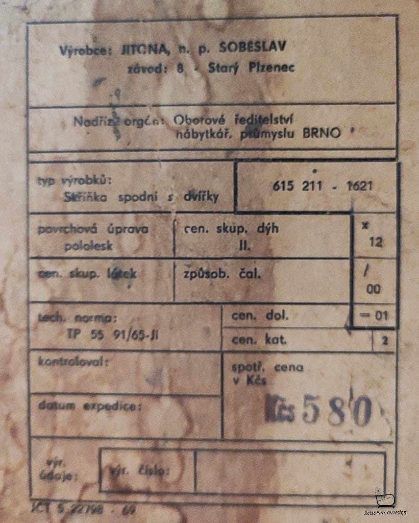 Sideboard by B. Landsman for Jitona, Czechoslovakia, 1960s