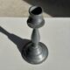 Pair of small fine candlesticks in tin H15.5
