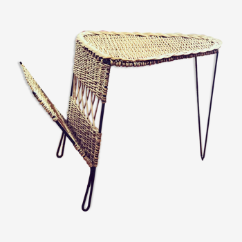 Rattan table of the 50s