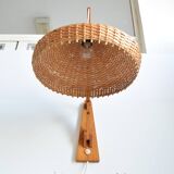 Adjustable wooden wall lamp 1960s by Pokrok Žilina, Czechoslovakia.