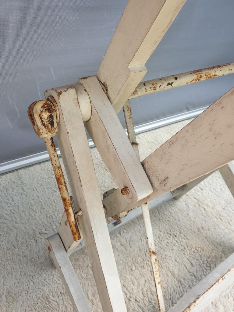 Table with architect's mechanism 1960 in white lacquered wood