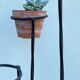 Vintage geometric steel plant holder