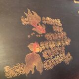 Chessboard and backgammon in lacquer and horn
