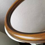 Vintage oval mirror from the 70s 47x37cm