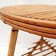 Round rattan marquetry coffee table