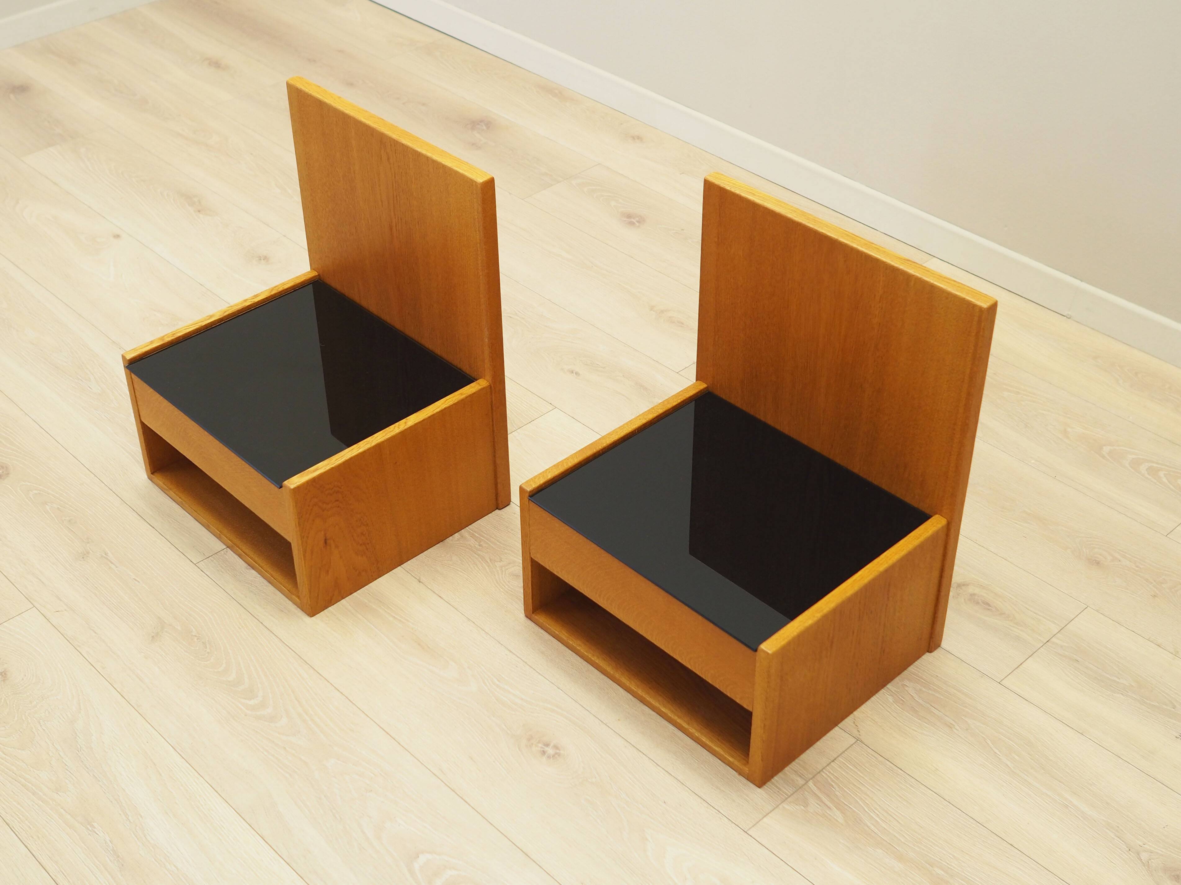 Set of hanging bedside cabinets, Danish design, 1960s, designer: Hans J. We