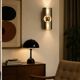 Space Age wall light in brushed aluminium, 1970.