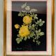 Affiche encadrée vintge roses jaunes Redouté
