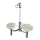 Space age glass and chrome chandelier, Italian design 1970