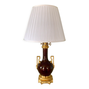 Lampe Sèvres sang de boeuf de