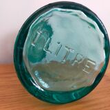 Molded glass jar jar canned vintage blue