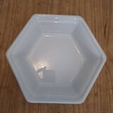 Hexagonal serving dish Emile Henry Green and White model Gastron