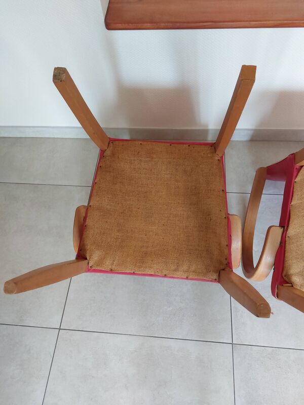 Paire de fauteuils bridge dits ''moustache