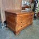 Louis Philippe 19th-century chest of drawers in solid walnut.