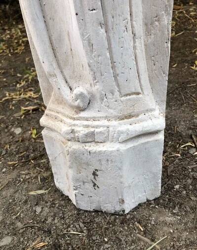 18th century wooden fireplace