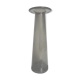 Vase mid century scandinave en verre gris kaki