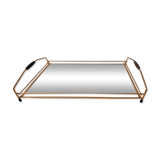 Mirror top in gilded steel 50s