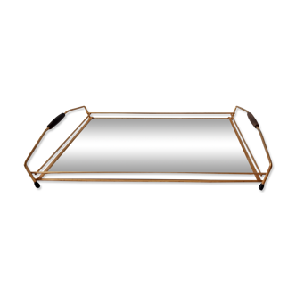 Mirror top in gilded steel 50s