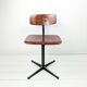 Mid Century Chaise d'école Chaise enfant Bois Métal Vintage Rétro Chambre d'enfants Boussole Pied Sk