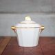 Art Deco porcelain tea service from Limoges, sugar bowl and milk jug, kitchen.
