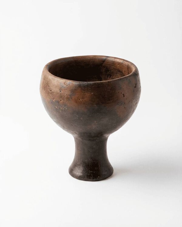 Duo coupe à pied en terre cuite artisanale — Kânâh