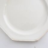 Creil and Montereau plates, 19th century, Perle model, ivory / lot 1