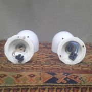 Pair of wall lights from the 1950s in porcelain.