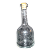 Carafe bouteille vintage en verre bullé de Biot H24cm