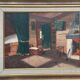 Original Swedish Oil on Canvas – “Interior” by Fritz Jacobson – Signed